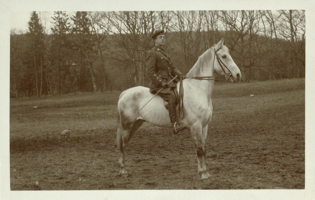 Photograph of a young man on horseback