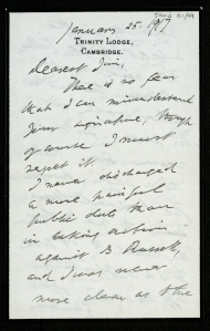 Letter dated 1916