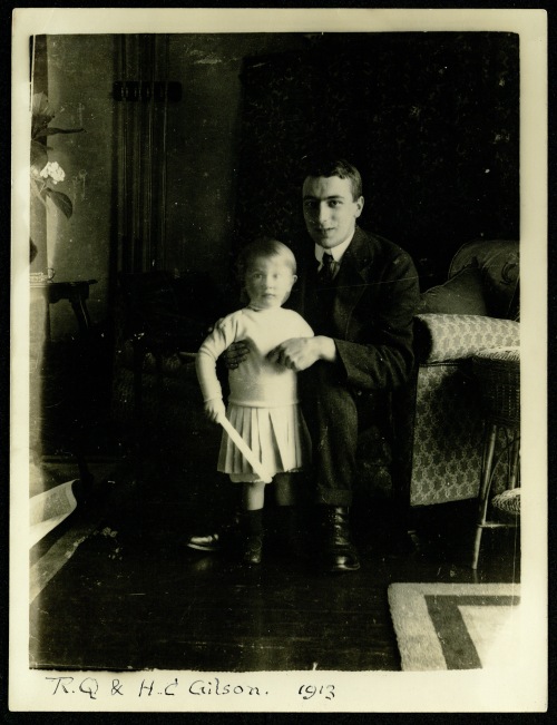 Photograph of a young boy and a young man, 1913