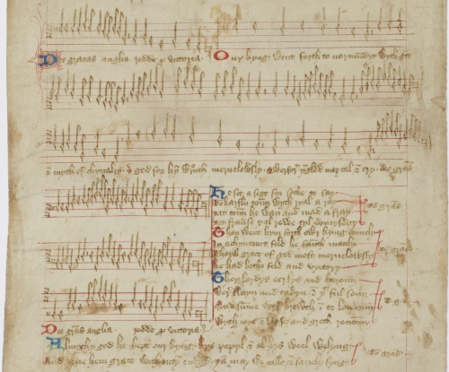 Manuscript of musical notation