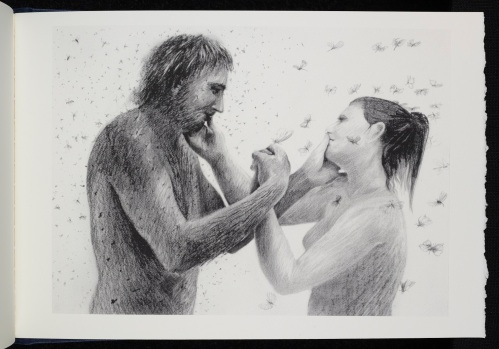 Man and woman greeting each other